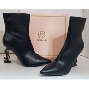 Givana Women's Dollar Heel Detail Boots